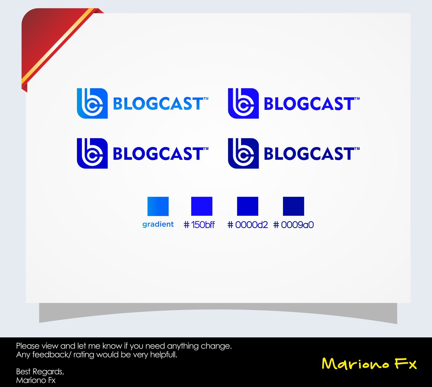 Logo Design by Mariono Fx for Blogcast.com | Design #13226552