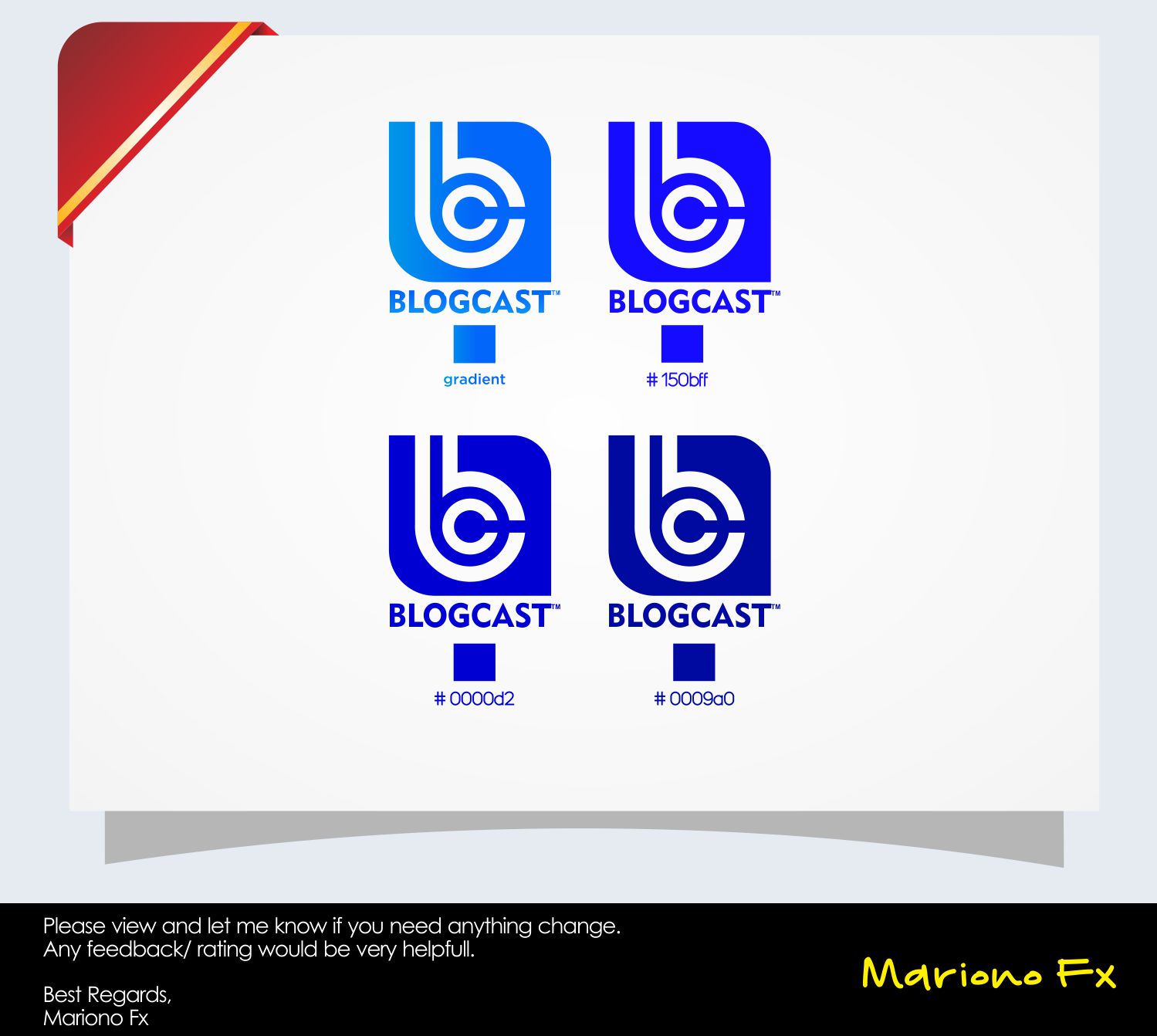 Logo Design by Mariono Fx for Blogcast.com | Design #13277466