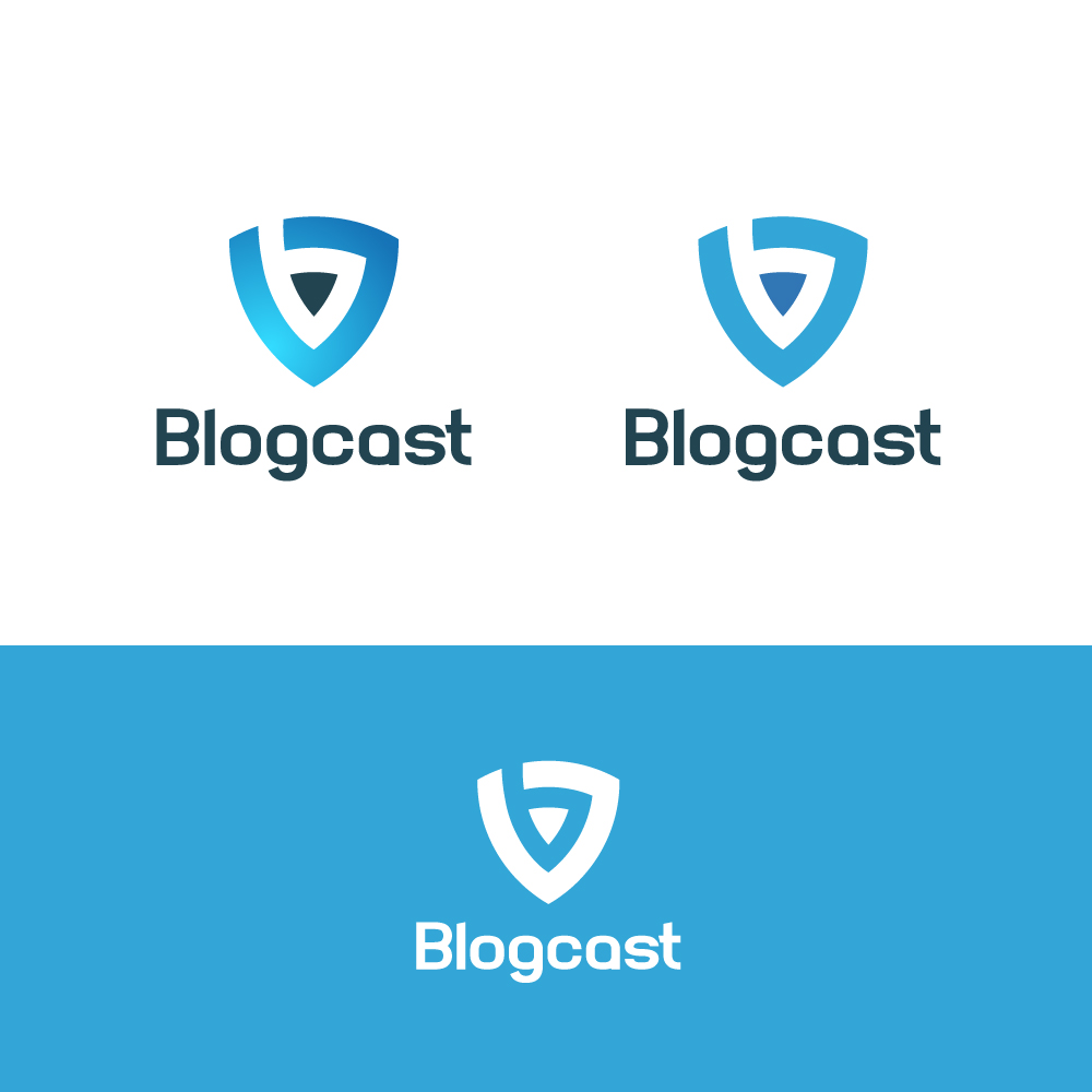 Diseño de Logo por @vorbys para Blogcast.com | Diseño #13186928