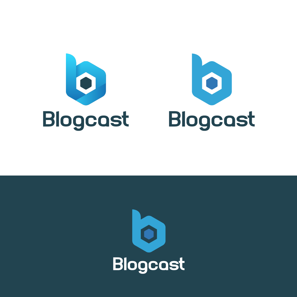 Logo Design by @vorbys for Blogcast.com | Design #13186962