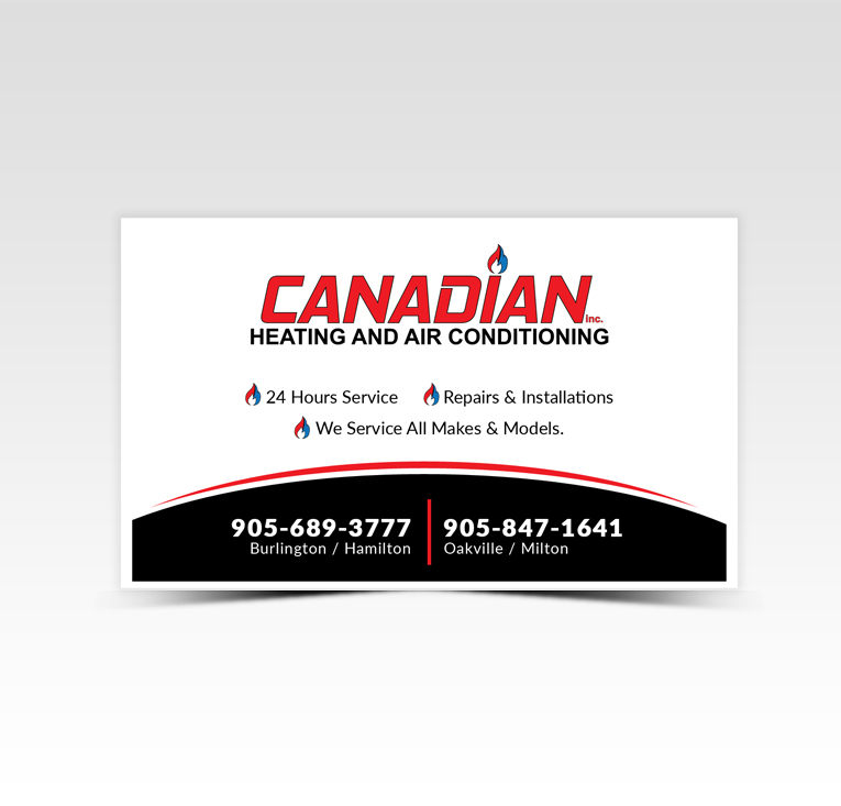Sticker Design by Pointless Pixels India for Canadian heating and air conditioning | Design #13360668