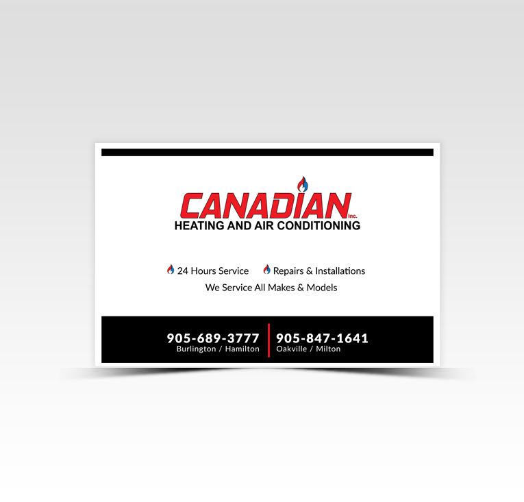 Aufkleber-Design von Pointless Pixels India für Canadian heating and air conditioning | Design #13361595