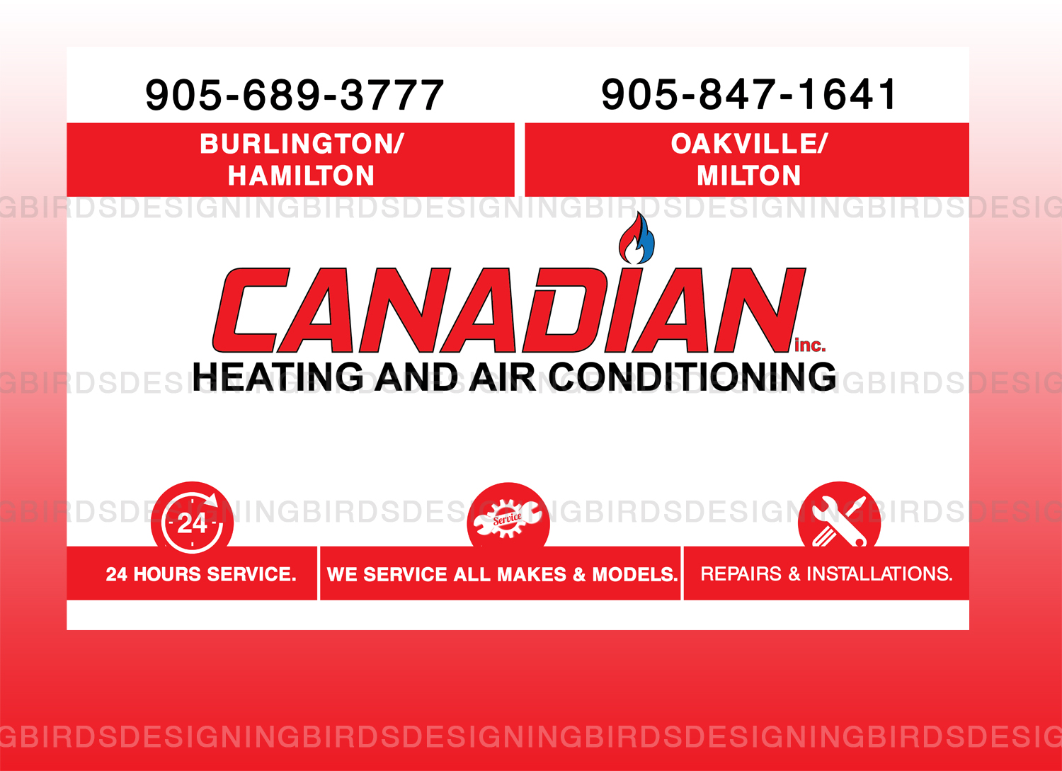 Design Autocollant par Designing Birds pour Canadian heating and air conditioning | Design #13347420