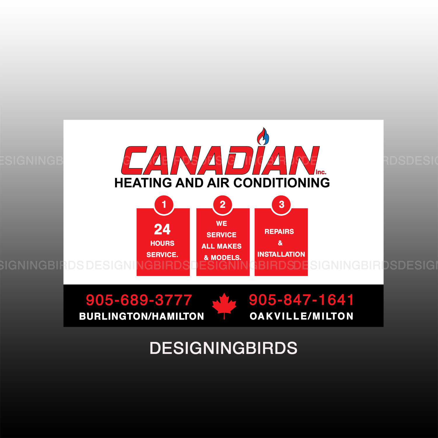 Sticker Design by Designing Birds for Canadian heating and air conditioning | Design #13356575