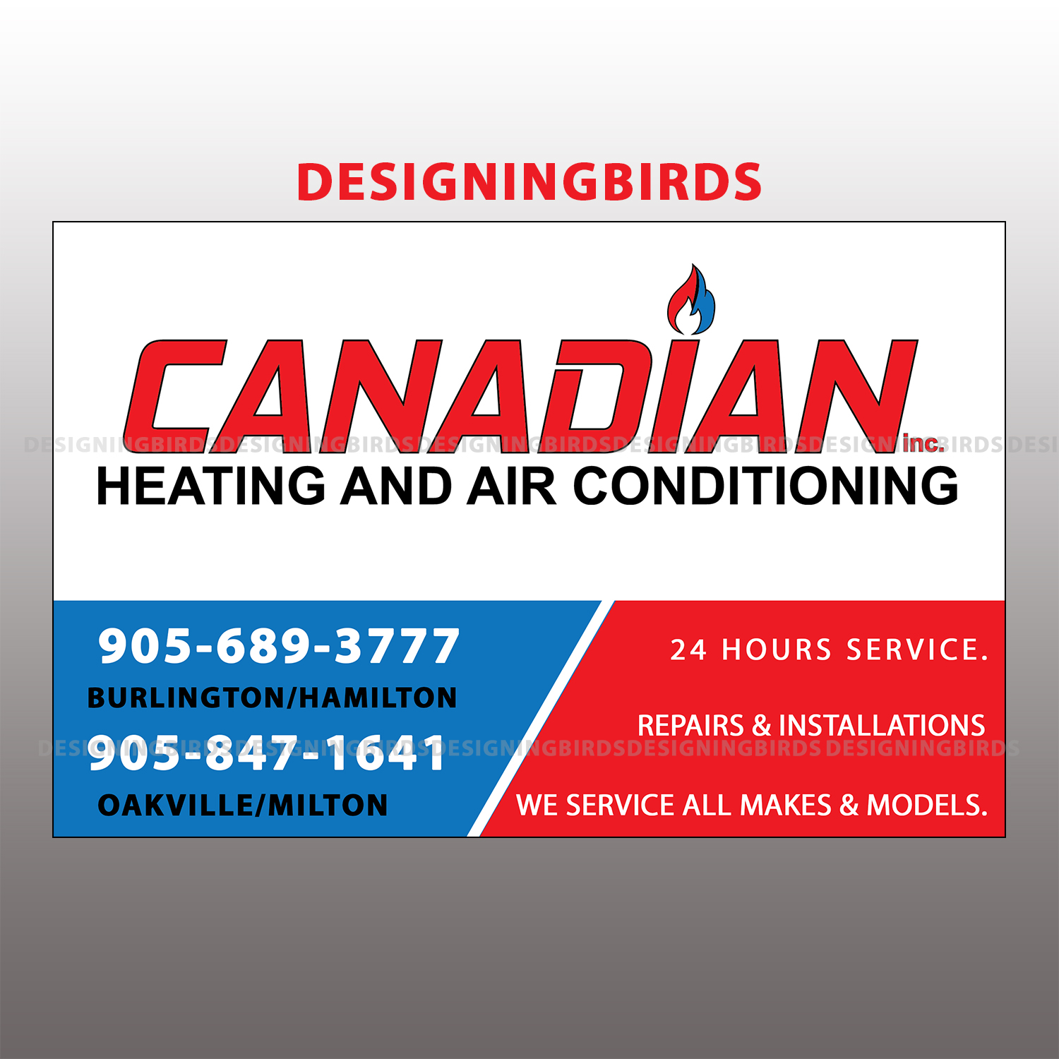 Sticker Design by Designing Birds for Canadian heating and air conditioning | Design #13422432