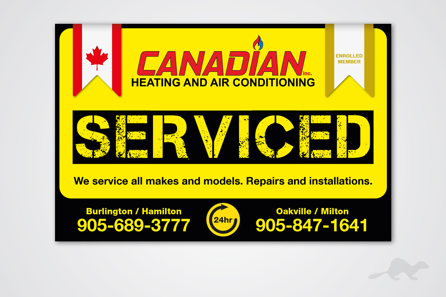 Sticker Design by stealth_ferret for Canadian heating and air conditioning | Design #13315343