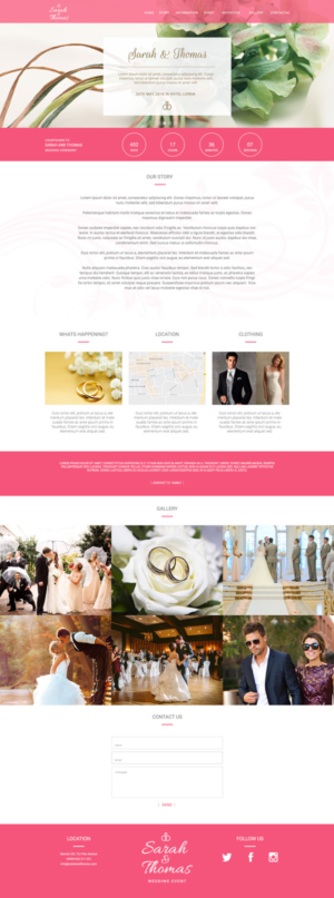 Wedding page for Sarah and Thomas | Web-Design von lionx