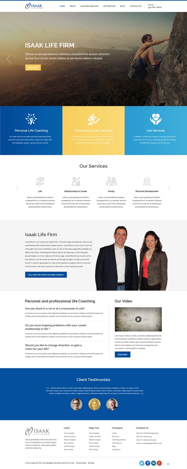 Diseño Web por pb para Isaak life firm | Diseño #13161115