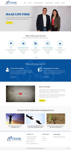 Web Design by pb for Isaak life firm | Design: #13169373