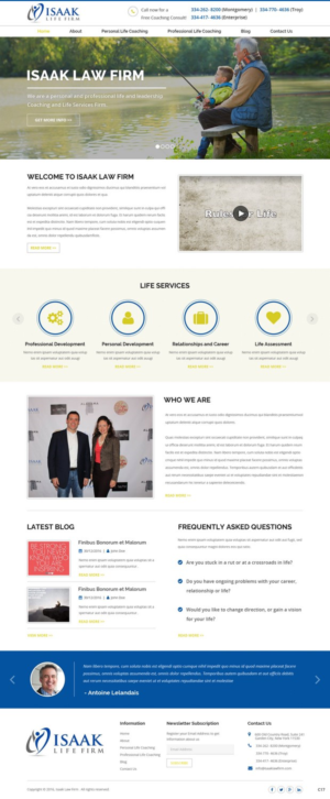 Web Design by pb for Isaak life firm | Design: #13169375