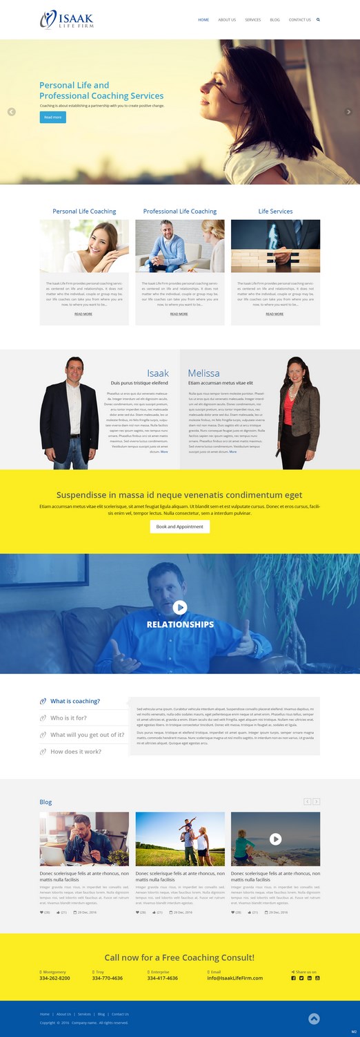 Web Design by pb for Isaak life firm | Design #13169377