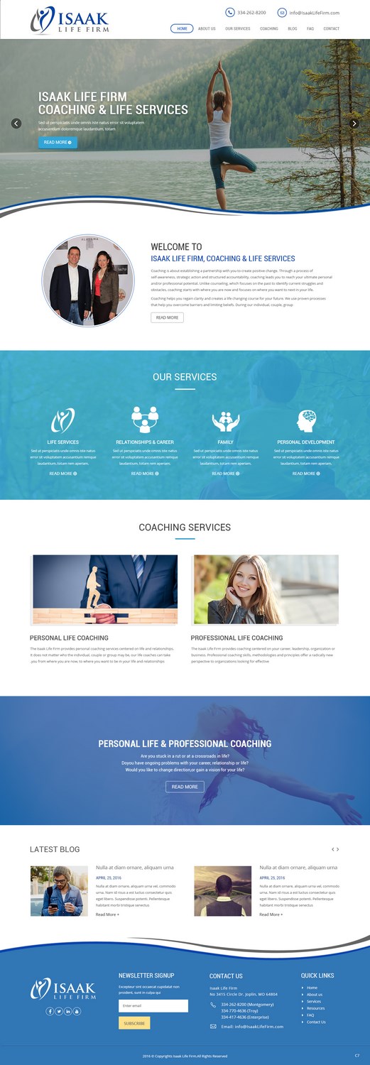 Web Design by pb for Isaak life firm | Design #13169417