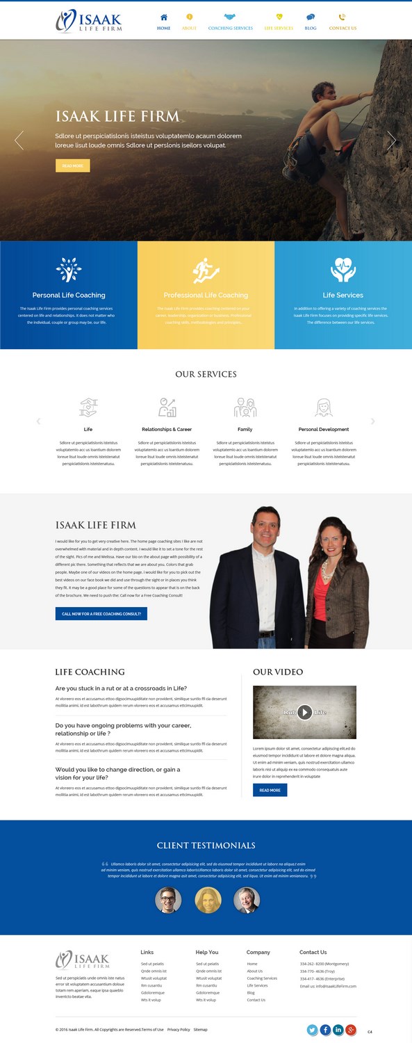 Diseño Web por pb para Isaak life firm | Diseño #13169418