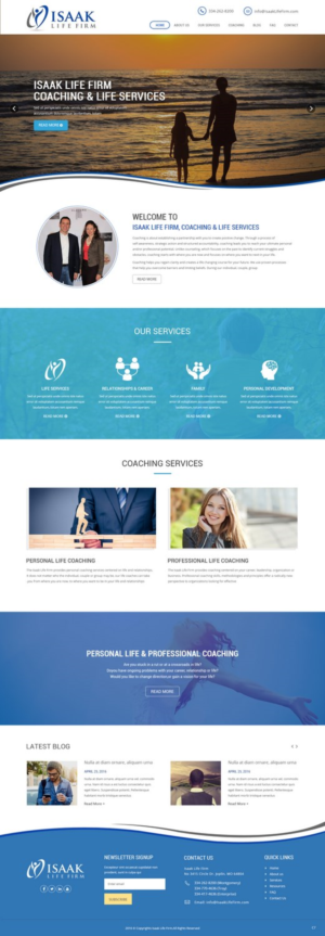 Web Design by pb for Isaak life firm | Design: #13169419