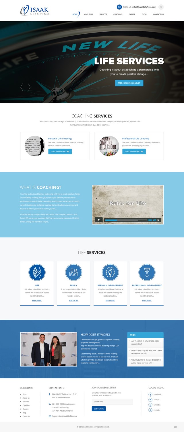 Web Design by pb for Isaak life firm | Design #13169420