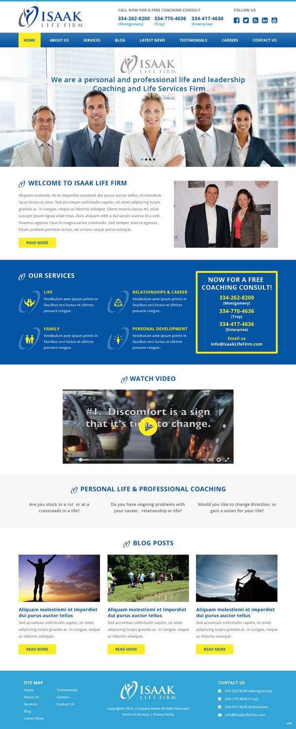 Web Design by pb for Isaak life firm | Design #13177877