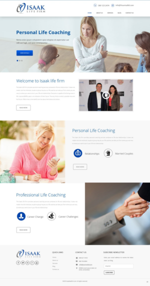 Web Design by pb for Isaak life firm | Design: #13177878