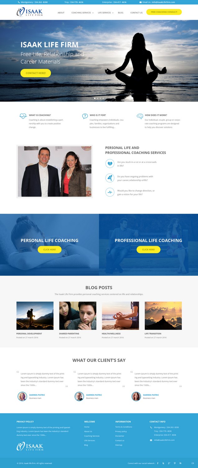 Web-Design von pb für Isaak life firm | Design #13177879