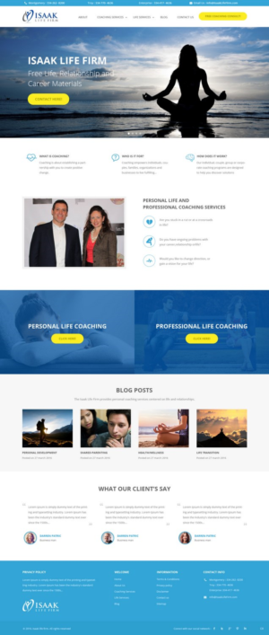 Web Design by pb for Isaak life firm | Design: #13177879