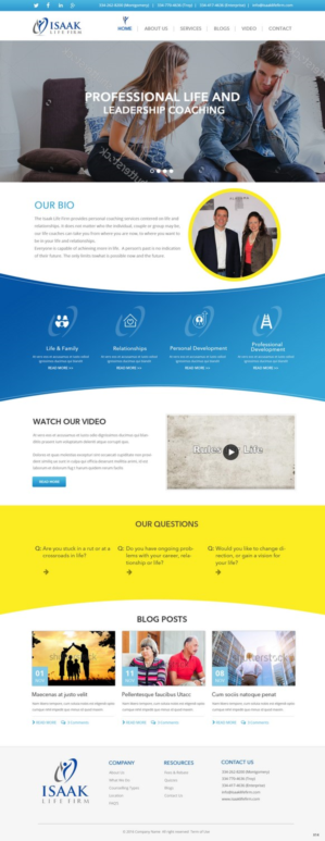 Web Design by pb for Isaak life firm | Design: #13196364