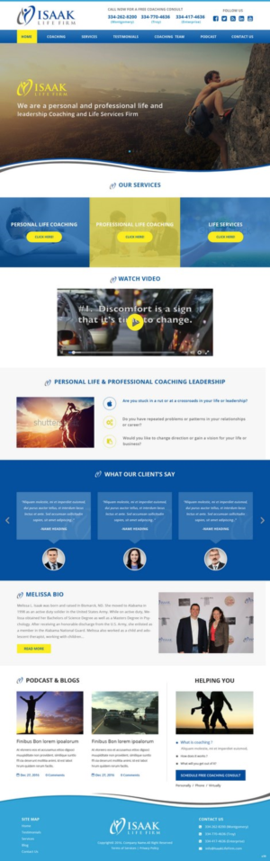 Web Design by pb for Isaak life firm | Design: #13237405