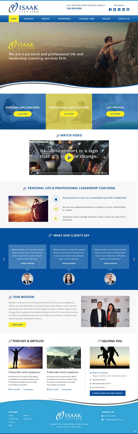 Web Design by pb for Isaak life firm | Design: #13247246