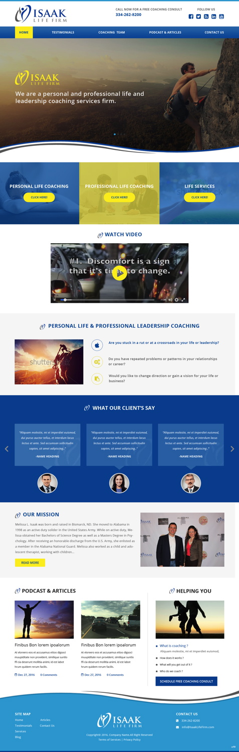 Web Design by pb for Isaak life firm | Design #13301595