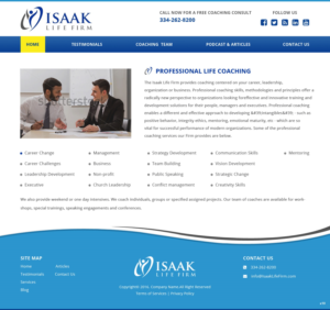 Web Design by pb for Isaak life firm | Design: #13301612