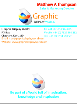 Diseño de Tarjeta de Presentación por R S para Graphic Display World | Diseño #31493