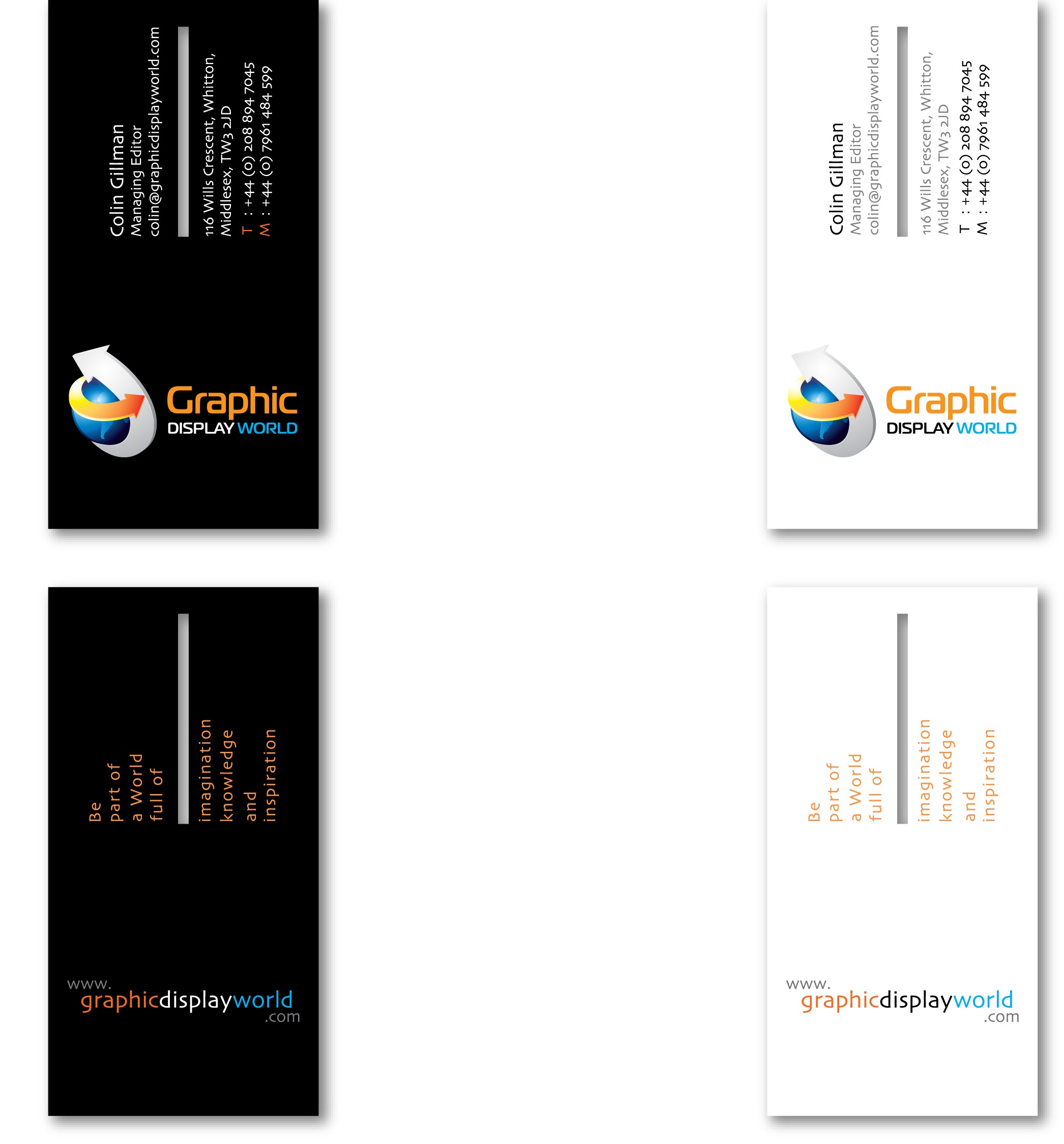 Business Card Design by Charm Famous for Graphic Display World | Design #32707