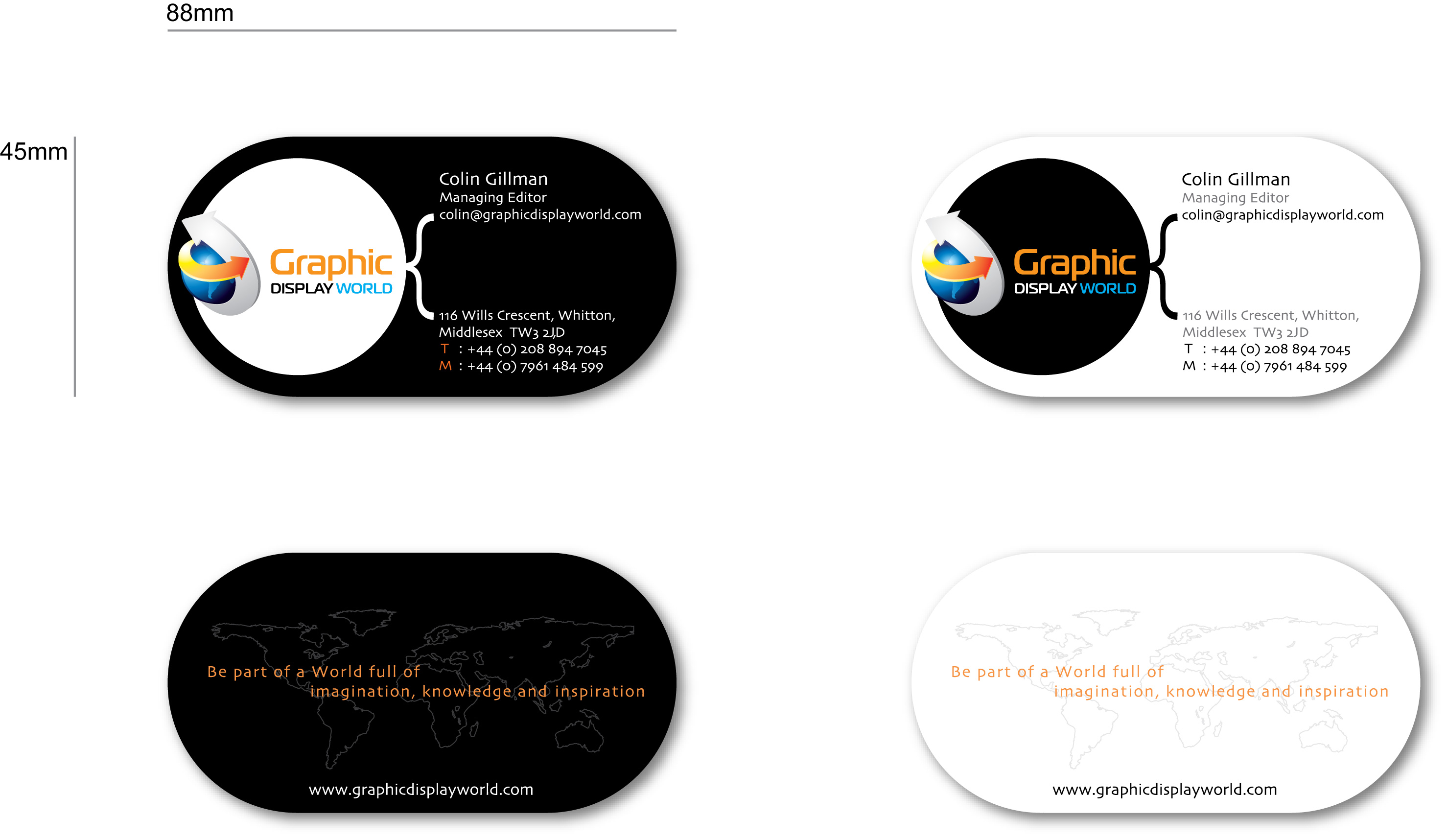 Business Card Design by Charm Famous for Graphic Display World | Design #32708