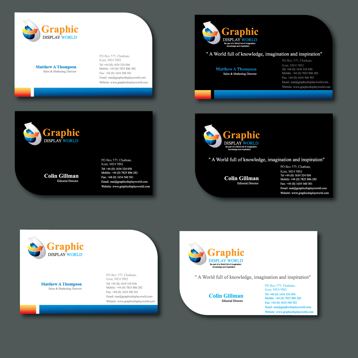 Business Card Design by logomad for Graphic Display World | Design: #36919