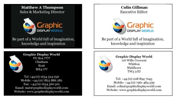 Business Card Design by Amanda Moon Designs for Graphic Display World | Design #32899