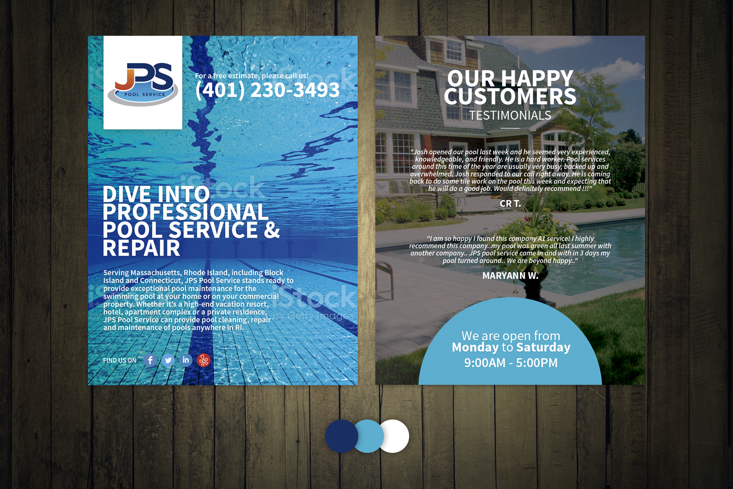 Flyer Design by Tiago Pereira for JPS POOL SERVICE | Design #13226248