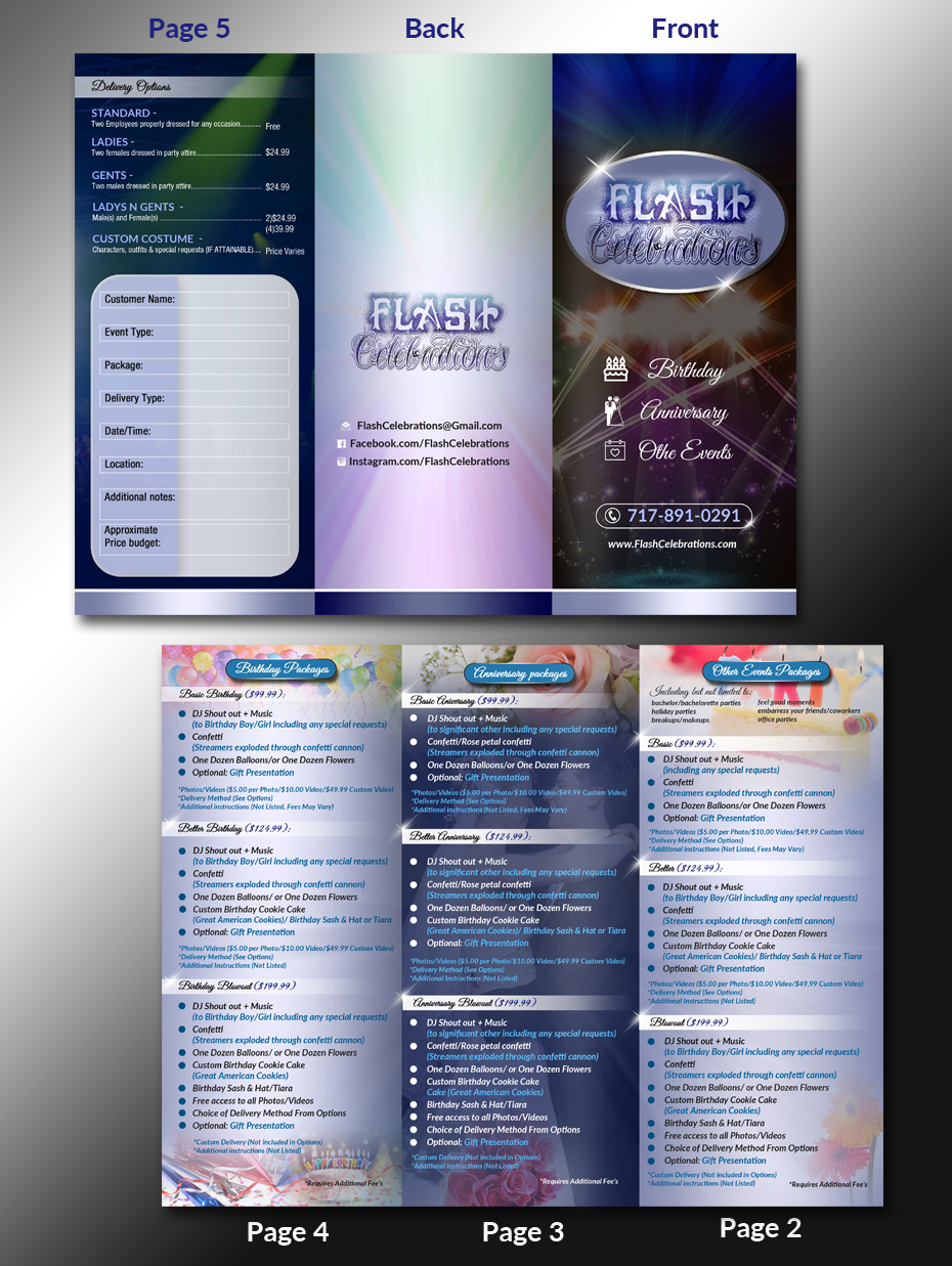 Flyer Design by innovative earth for Flash Celebrations | Design #13189361