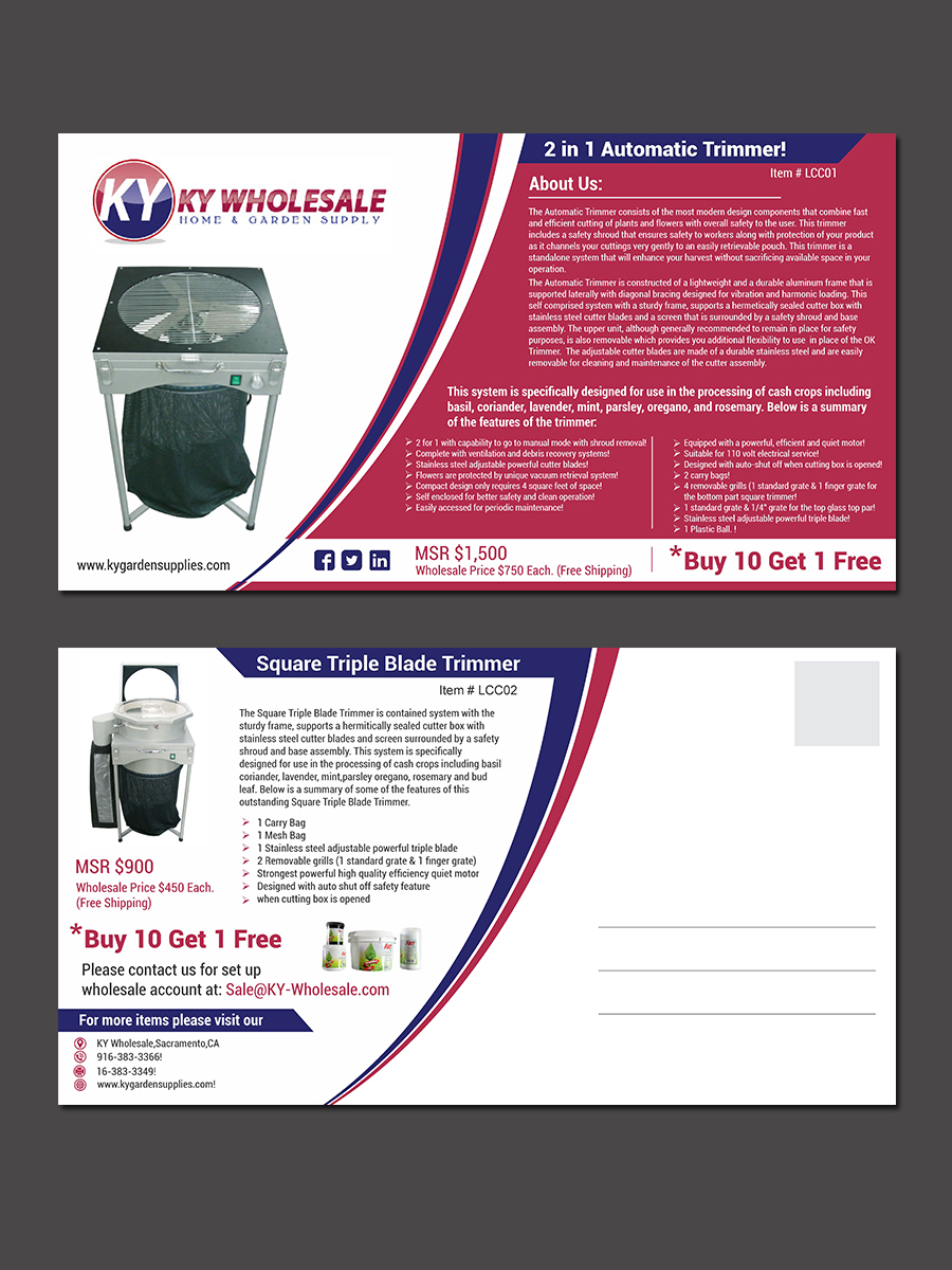 Design de Carte Postale par ecorokerz pour K.Y. Home.Pet.Garden | Design #13205875