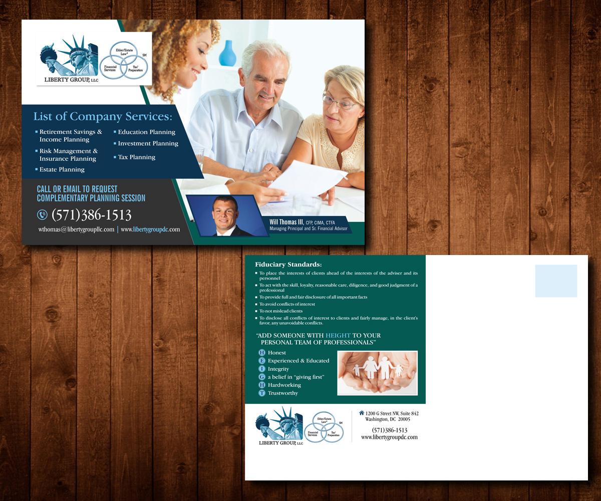Postcard Design by Designers Hub for The Liberty Group, LLC | Design #13178902