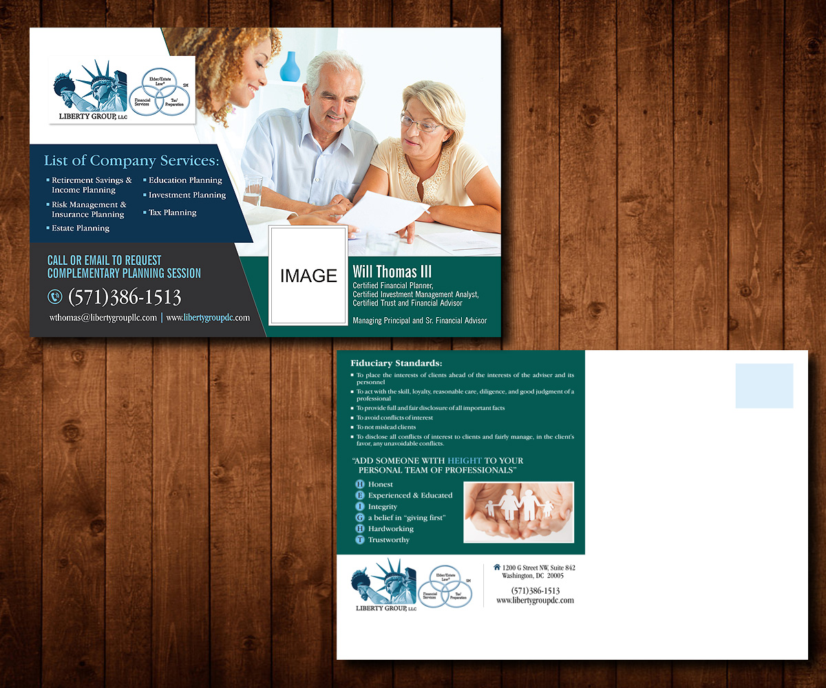 Postcard Design by Designers Hub for The Liberty Group, LLC | Design #13181619