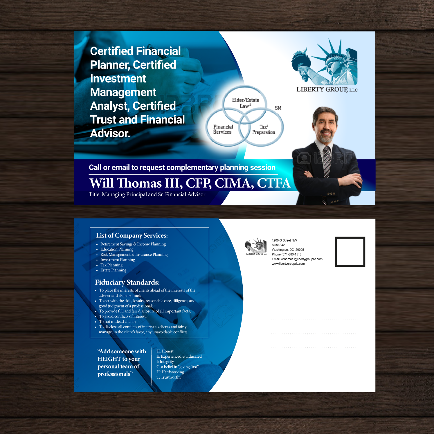 Diseño de Postal por Aleksic para The Liberty Group, LLC | Diseño #13167777