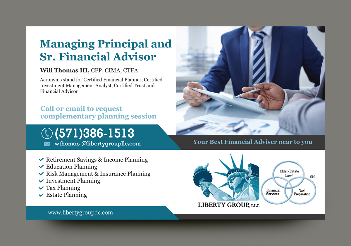 Postcard Design by rkailas for The Liberty Group, LLC | Design #13186054