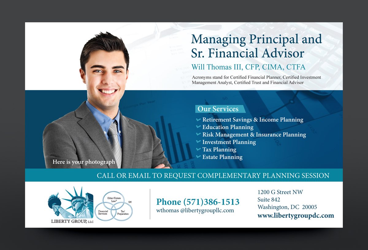 Postcard Design by rkailas for The Liberty Group, LLC | Design #13190691