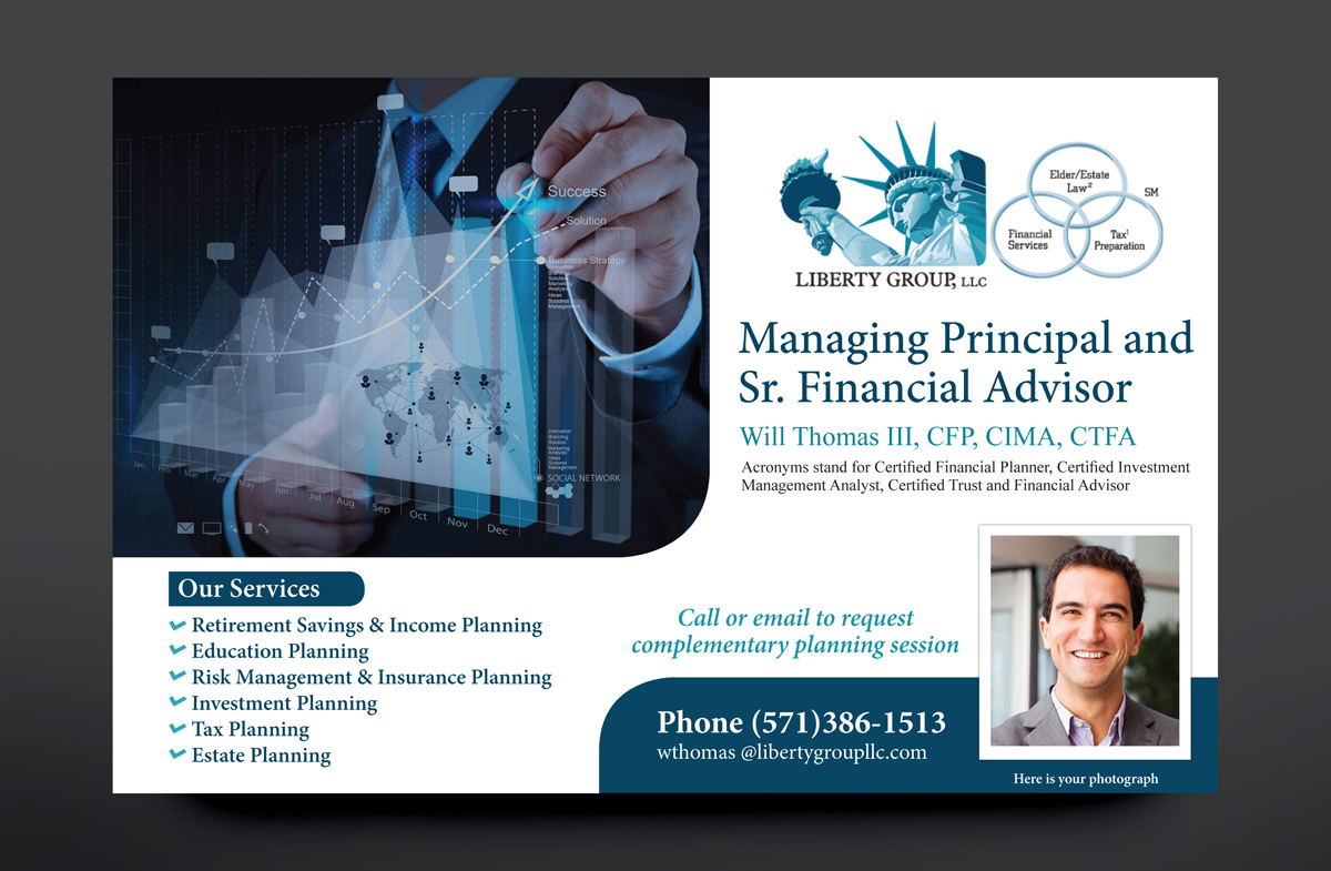 Postcard Design by rkailas for The Liberty Group, LLC | Design #13190698