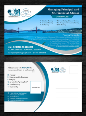 Postcard Design by ecorokerz for The Liberty Group, LLC | Design #13167720