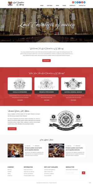 Web Design by pb for Lost Cavaliers of Mercy | Design: #13169425