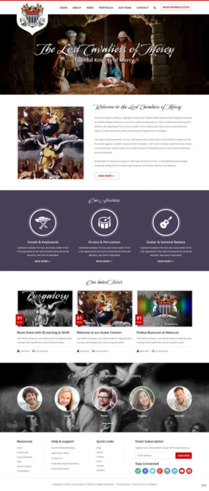 Web Design by pb for Lost Cavaliers of Mercy | Design: #13169427