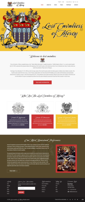 Web Design by pb for Lost Cavaliers of Mercy | Design: #13169429