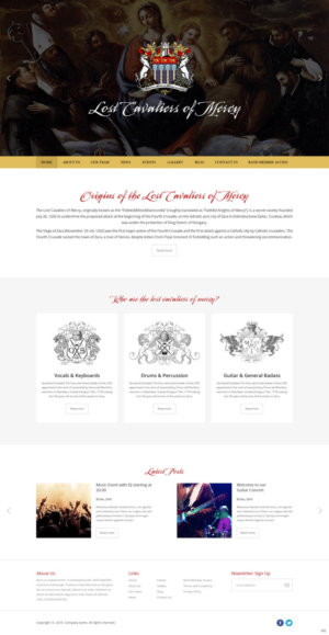 Web Design by pb for Lost Cavaliers of Mercy | Design: #13169430