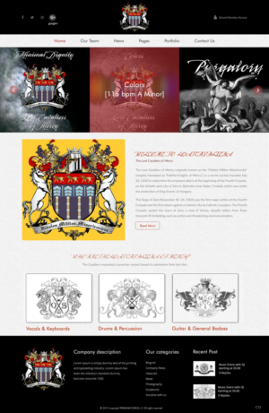 Web Design by pb for Lost Cavaliers of Mercy | Design: #13169441