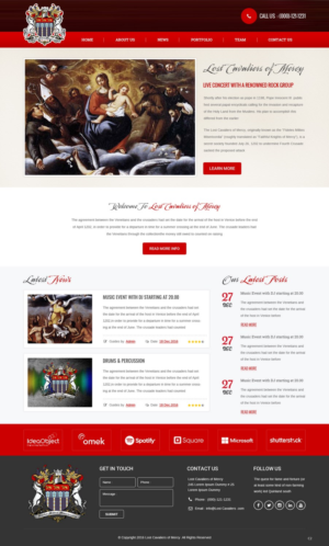 Web Design by pb for Lost Cavaliers of Mercy | Design: #13169445