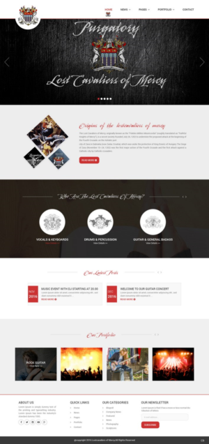 Web Design by pb for Lost Cavaliers of Mercy | Design: #13169460